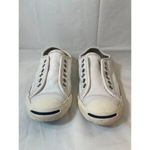 Womens Size 5.5 CONVERSE JACK PURCELL White Leather Athletic Sneakers Shoes